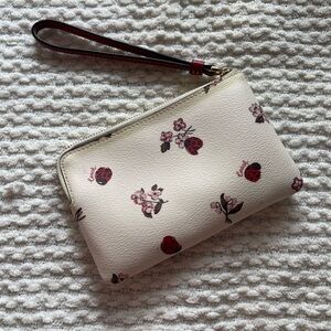 Coach Wristlet with Flowers
